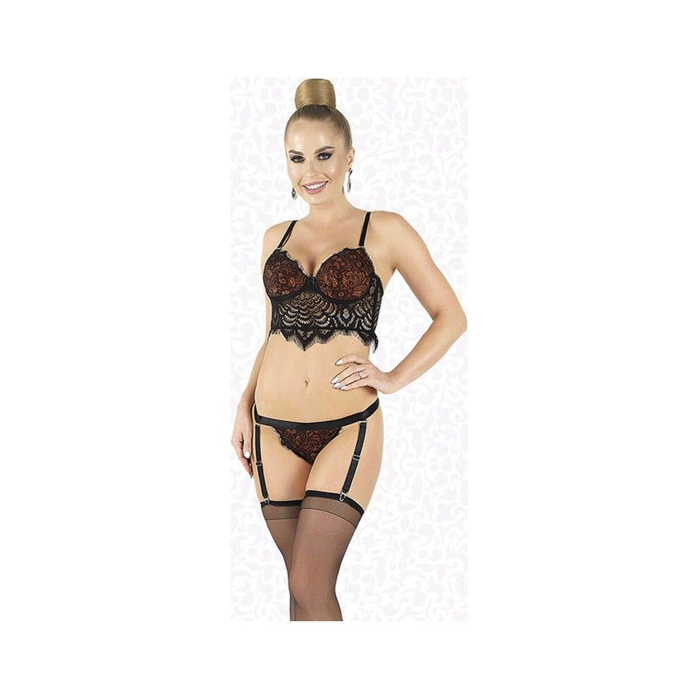 Laminated Lace Garter Set