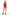Halter harness with cascading black chain o-ring accents on red bodysuit by HarnessClub