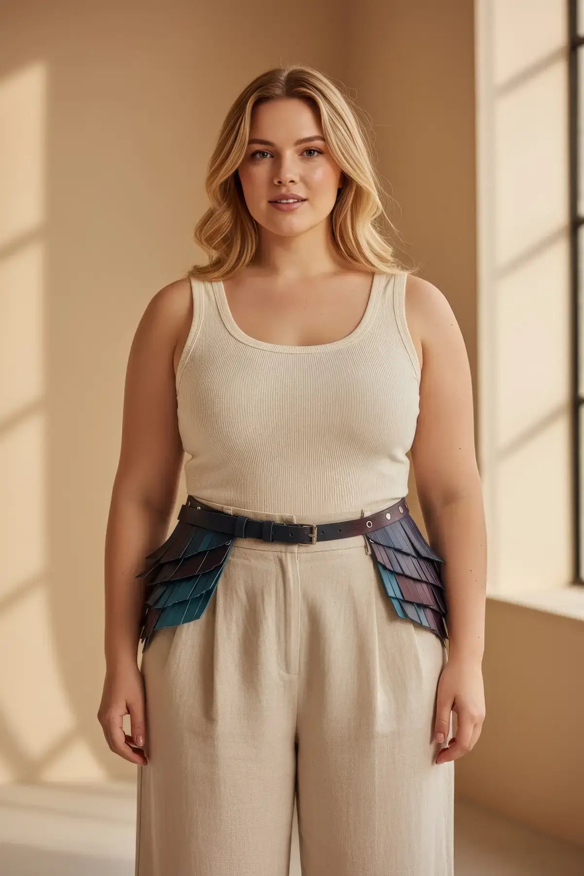 Plus Size Thick Corset-Style Leather Belt