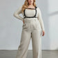 Plus Size Black Corset-Style Leather Body Harness worn over a white top