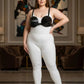 Plus size black faux leather bustier body harness by HarnessClub