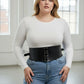 Plus Size Black Lace-Up Corset Body Harness by HarnessClub, waist-cinching dress layering accessory.