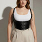 HarnessClub Plus-Size black lace-up corset harness in vegan leather
