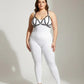 Plus-size black M-strap vegan leather bra harness with studs, HarnessClub
