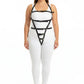 Plus Size Black Multi-Buckle Adjustable Body Harness by HarnessClub in vegan leather