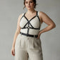 Plus Size Black Multi-Strap Leather Body Harness by HarnessClub