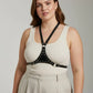 Plus Size Black O-ring Detail Leather Body Harness by HarnessClub
