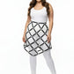 Plus Size Black Studded Lattice Cage Skirt with Vegan Leather Body Harness