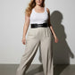 Plus Size HarnessClub Black Thick Double-Buckle Studded Belt worn at the waist.