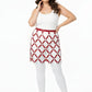 Plus Size Burgundy Diamond Mesh Cage Harness Skirt by HarnessClub, vegan leather body accessory.