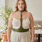 Plus Size Khaki Corset-Look Leather Body Harness by HarnessClub
