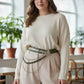 HarnessClub plus-size khaki vegan-leather double-layer chain waist belt with two straps