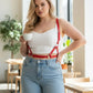 Plus Size Red Adjustable Strappy Leather Body Belt by HarnessClub