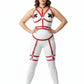 Plus Size Red Garter Strap Full Body Harness Set in vegan leather by HarnessClub