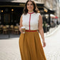 Plus Size Red Slim Y-Strap Harness with Waist Belt, vegan leather body accessory worn over a white sleeveless top.