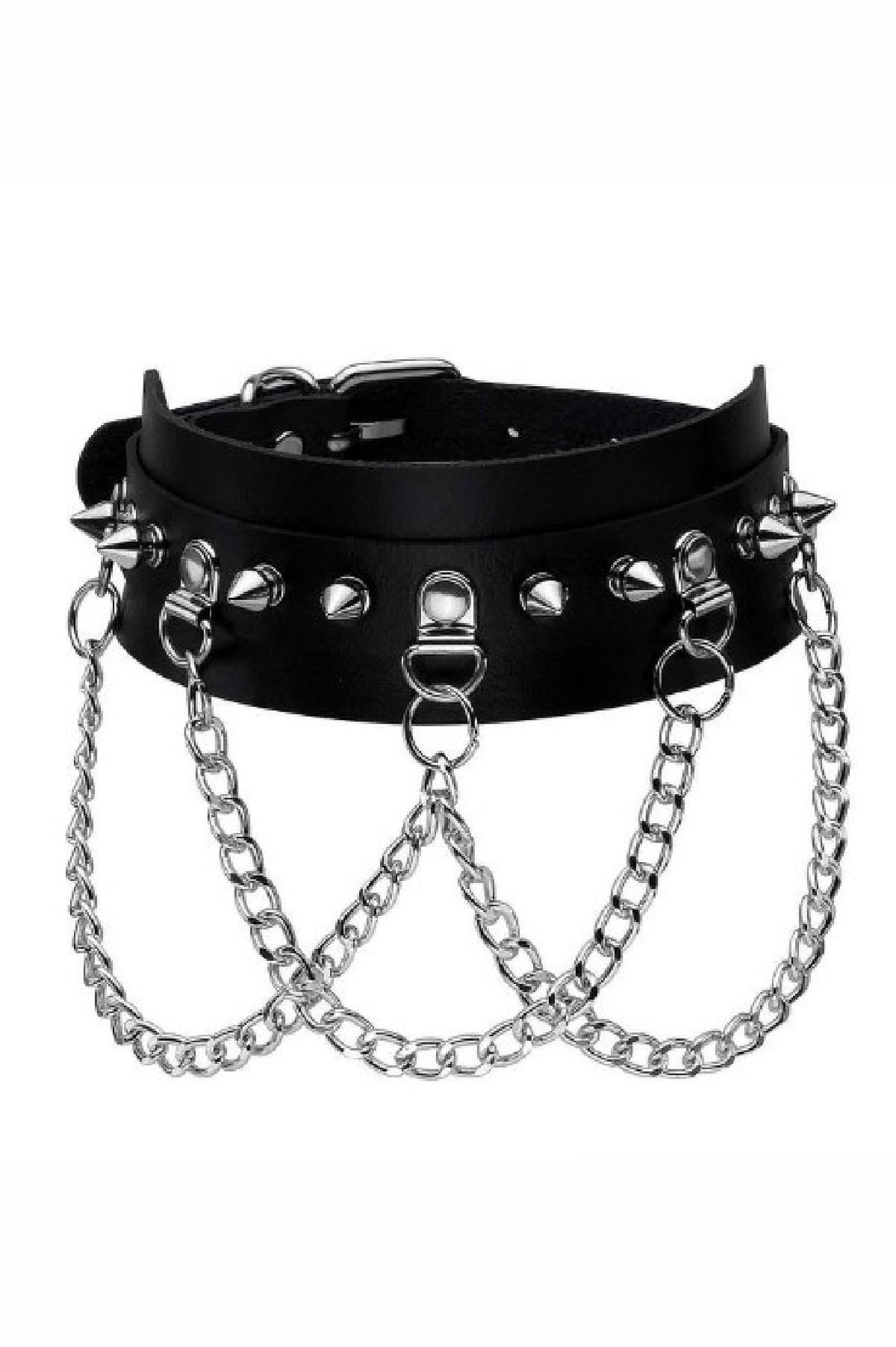 Studded Choker, Leather Studded Leash