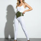 Womens khaki vegan leather studded corset belt by HarnessClub, diamond-front waist accessory.